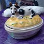 Antique Staffordshire Cow Butter Dish Image 6
