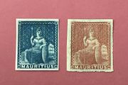 Mauritius 1858 Unissued Sg.30 and 31