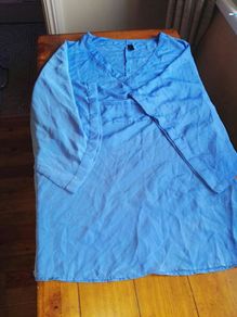 Blue Satin Top