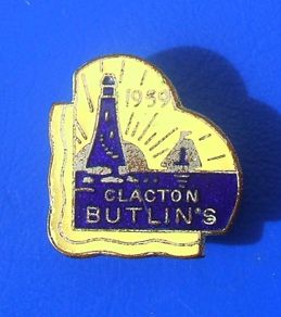 BUTLINS CLACTON 1959 (holiday camp, Essex) - resident camper's enamel badge