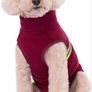 Cosy Polar Fleece Coat for Dogs, Full body Jacket, Dogs Onesie With D Ring, Zipper with Reflective Jumpsuit, Winter Clothes for Pet Dog Outdoor or Indoor Small Dogs (Red,pink black XS, M large also Image 2