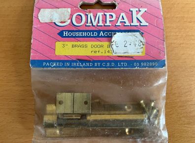 BNIP 3" brass door bolt