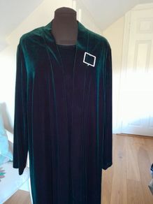 VINTAGE Ronnie Nicole  Green Velvet Coat & Dress