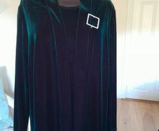 VINTAGE Ronnie Nicole  Green Velvet Coat & Dress