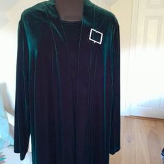VINTAGE Ronnie Nicole  Green Velvet Coat & Dress