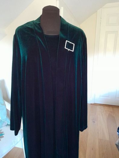 VINTAGE Ronnie Nicole  Green Velvet Coat & Dress