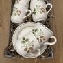 Vintage Arklow Pottery Honey Stone 6 Cups& Saucers Image 2