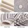 NEW Round Rug Bohemian 4FT/120cm Circle Area Rug Cotton Rug Washable Round Rug Geometric Pattern Printed Hand Woven Carpet with Tassels Image 6