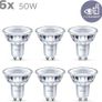Lighting Philips LED Classic GU10 Bulbs, Pack of 6 (50 W), Reflector LED Spotlights with Warm White Light, Energy-Saving Lamps with Long Service Life Image 4