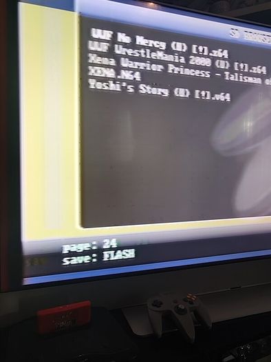 Nintendo 64 with hacked game