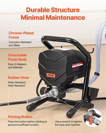 650W Airless Paint Sprayer with Extension Rod