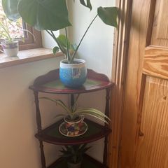 Vintage 3 tier corner shelf