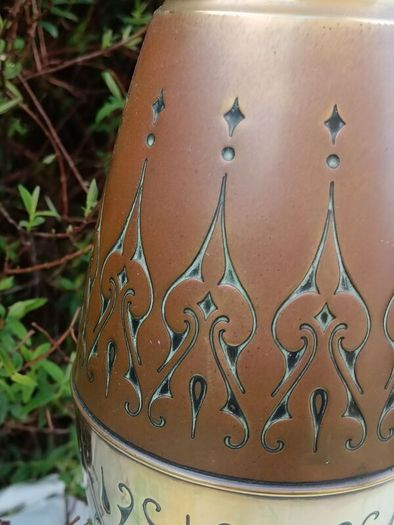 40 cms Daalderop Art Deco Copper and Brass Vase