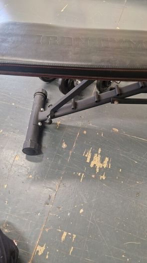 Iron Gym Adjustable Weight Bench + Dumbbells + EZ Curl Bar