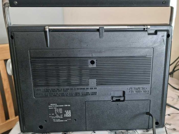 From 1979, Sony CFM-33L FM/MW/LW/SW radio cassette recorder, working good, no any problems.