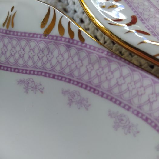 Late 19th century bone china Cake plates