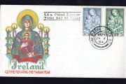 1954 Ireland Marian Year Commemorative Stamps Illustrated First Day Cover (FDC) with Baile Atha Cliath (Dublin) Cancel