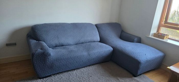 black leather sofa