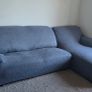 black leather sofa Image 5