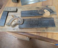 Display of old woodwork tools