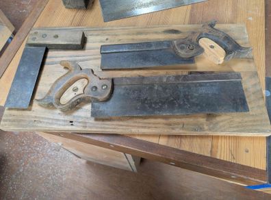 Display of old woodwork tools