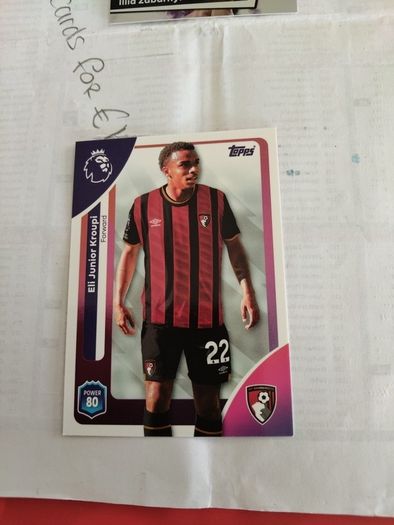 AFC Bournemouth Topps Premier league cards