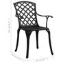 5 Piece Bistro Set Cast Aluminium Black Image 5