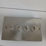 Brushed steel toggle light switches - 3 and 4 gang Image 4