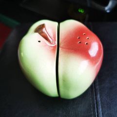 Vintage Carlton Ware Apple salt and pepper shakers/cruet set