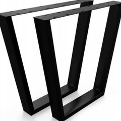 New table metal legs 70x77cm black
