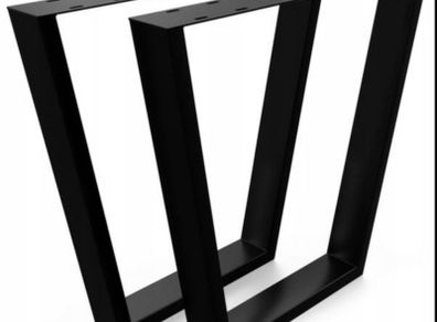 New table metal legs 70x77cm black
