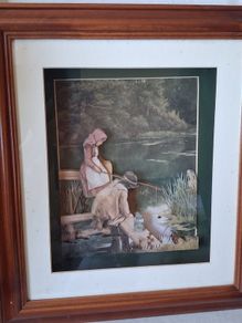 Framed Decoupage Picture
