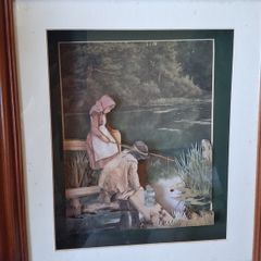 Framed Decoupage Picture