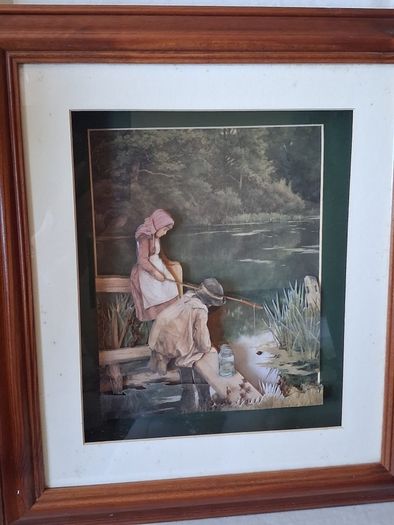 Framed Decoupage Picture