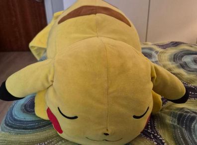 sleeping Pikachu plush
