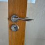 Oak shaker Internal door with glass panel Image 2
