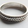 Vintage Hand Engraved Sterling Silver 925 Band Ring Size L1/2 - 2,7g Image 2