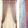 String Door Curtain, Glitter Retro Plain Tassel Door Curtain Fly Insect Bug Screen String for Doorway Living Room Party Events or Window Curtain Panel (100x 200cm) Image 3