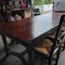 Antique 8 seater solid French monastery Oak table plus 4 seater bench and 4 chairs Image 8