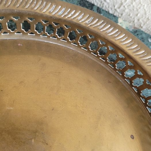 Antique brass tray