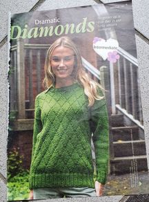 New - Knitting Pattern - Diamond Sweater - E