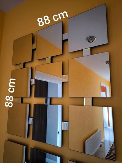 Art Deco Square Mirrors x 2