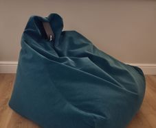 Extra large bean bag - teal velvet