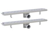 Linear Shower Drain 2 pcs Line 630x140 mm Stainless Steel