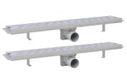 Linear Shower Drain 2 pcs Line 630x140 mm Stainless Steel