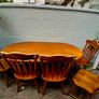 Solid Oak Dining Table & 6 Matching Chairs. Timeless Farmhouse Style Image 5