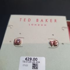 NEW Ted Baker Gold color LOVE earrings RRP29 euro NEW & BOXED