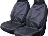 Heavy Duty Black Waterproof Car Seat Covers /Protectors - 2 x Fronts