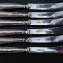 Set of 6 Antique EPNS butter knives with Sterling Silver handles Image 6