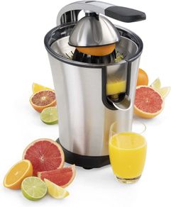 Stainless Steel Citrus Juicer Master Juicer - Professional Lever Arm, 160 Watt Motor, Universal Citrus Attachment, Flow Stop Function, 201851